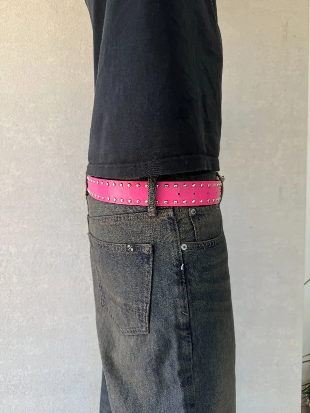Fuchsia Pink Rhinestone Butterfly Western Belt